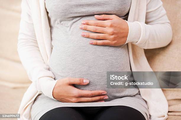 Waiting For A Baby Stock Photo - Download Image Now - Pregnant, Small, Human Abdomen
