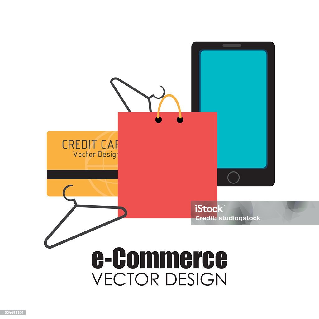 Shopping design, vector illustration. Shopping design over white background, vector illustration. 2015 stock vector