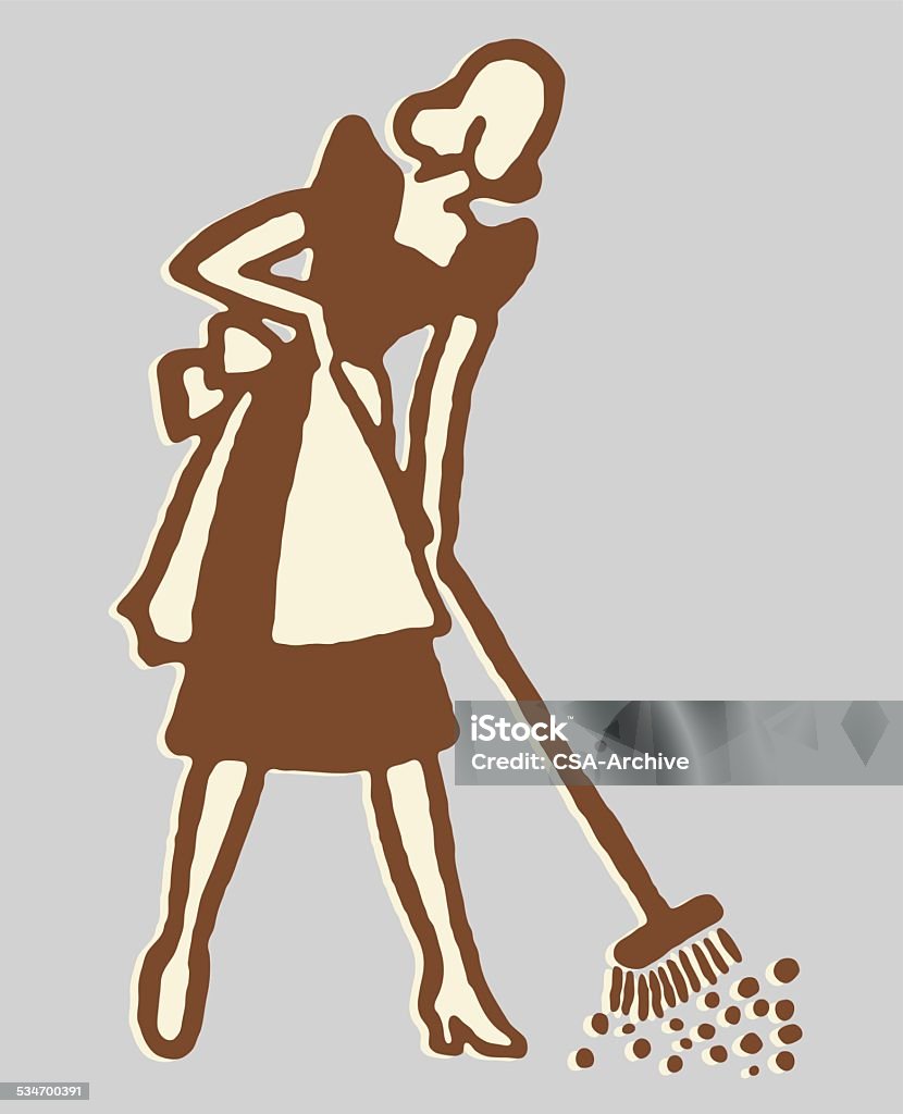 Woman Sweeping http://csaimages.com/images/istockprofile/csa_vector_dsp.jpg One Woman Only stock vector