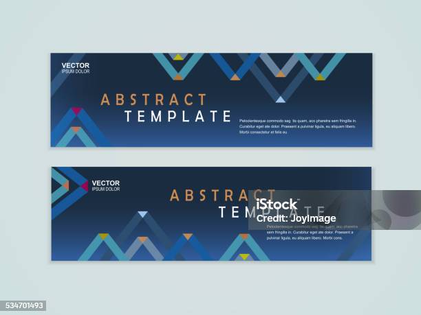 Abstract Paper Folded Pattern Background For Banners Set Stock Illustration - Download Image Now