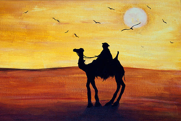 istock Camel in the desert, painting 534702161