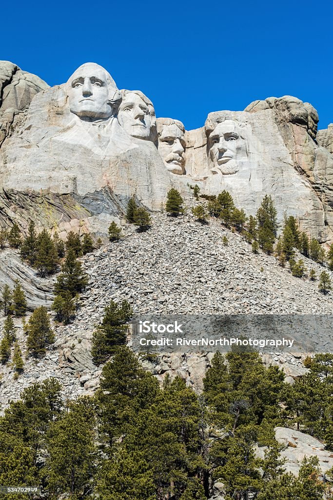 Mount Rushmore National Monument A view of majestic Mount Rushmore. Nice patriotic background. 2015 Stock Photo