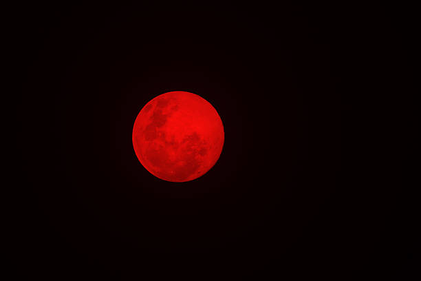 Red lua-maravilhas naturais da cor - foto de acervo