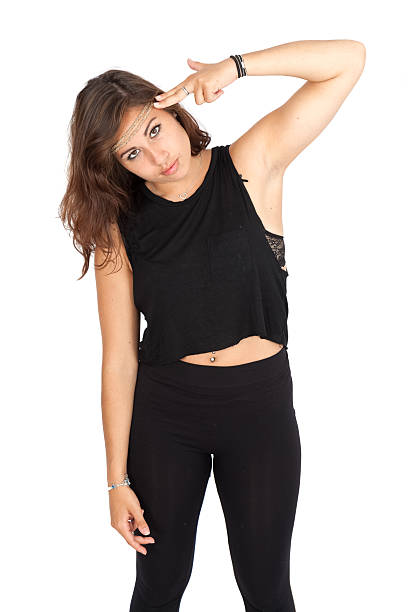 istock Beautiful woman doing different expressions in different sets of clothes 534705067