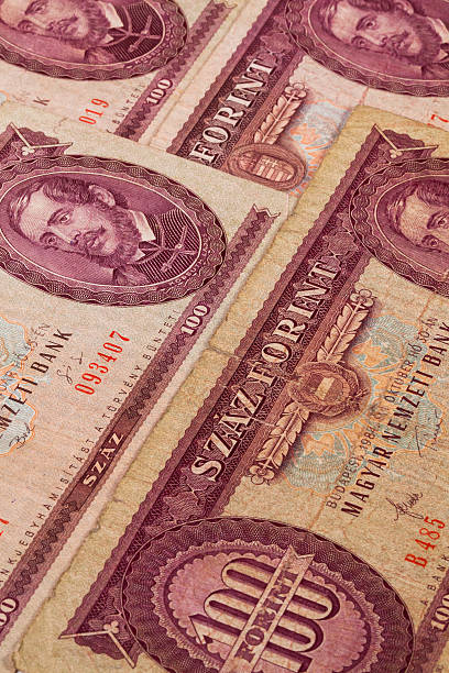 istock Old Hungarian  banknotes on the table 534705999
