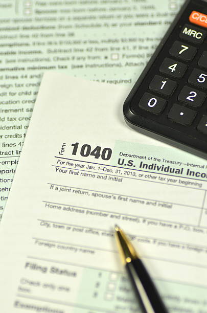 istock closeup of us tax forms 534714107