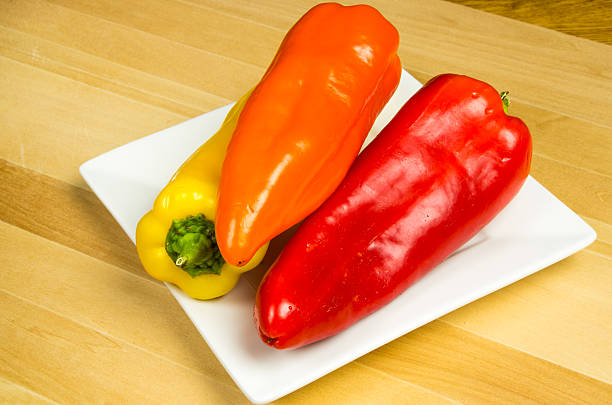 istock Plate of fresh sweet peppers 534714119