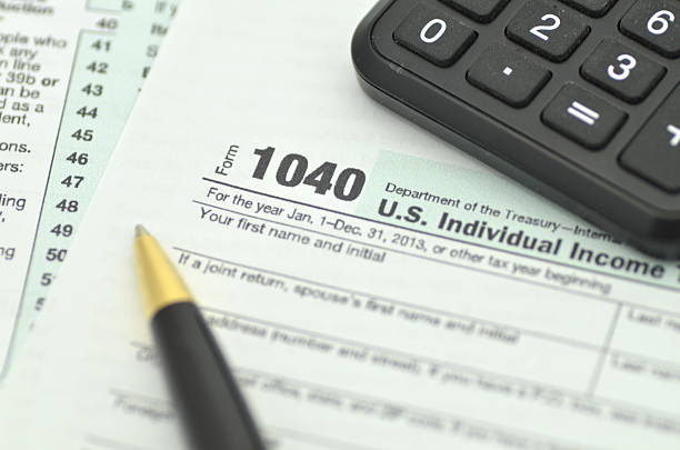 istock closeup of us tax forms 534714147