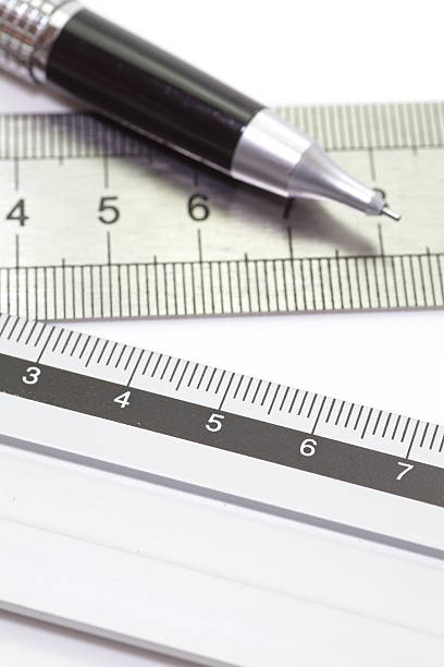 istock Stainless steel ruler and clutch type pencil 534714617