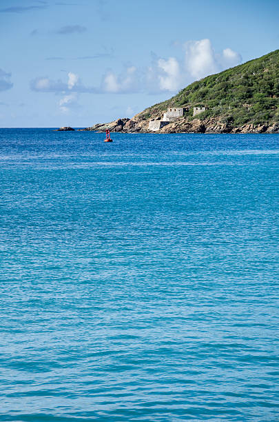 istock Sescape with buoy and island 534716149