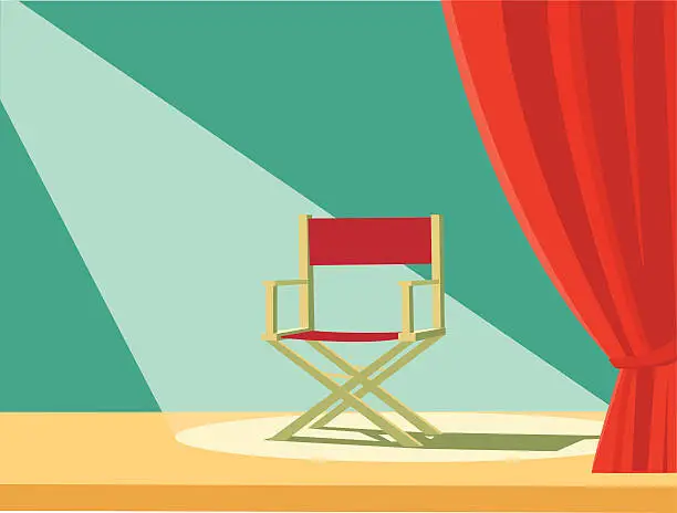 Vector illustration of Director chair