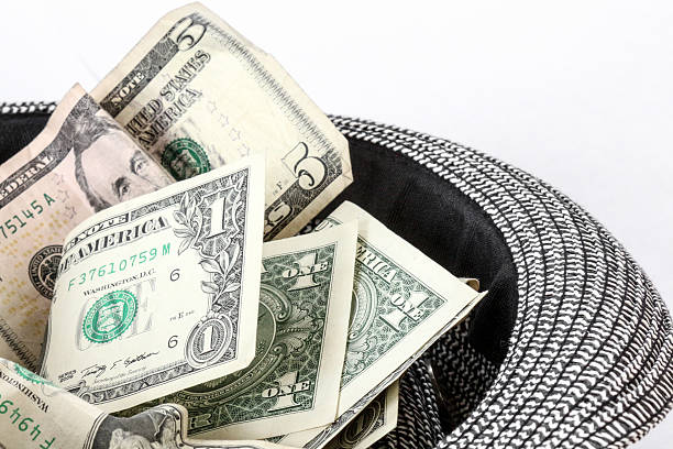 istock Cash in a Black and White Fedora 534717007