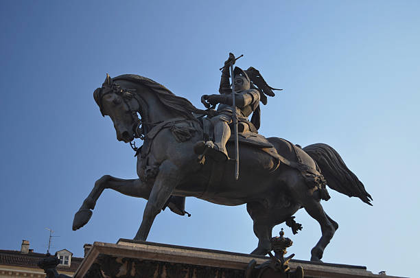 istock Equestrian statue in San Carlo Square, Turin, Italy 534717821