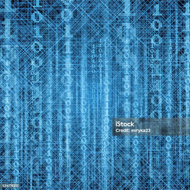 Abstract Tech Binary Background Stock Illustration - Download Image Now ...