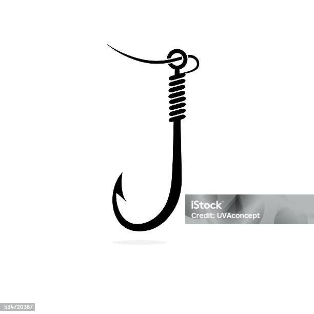 Fishing Hook Stock Illustration - Download Image Now - Fishing Hook, Fishing Line, Vector