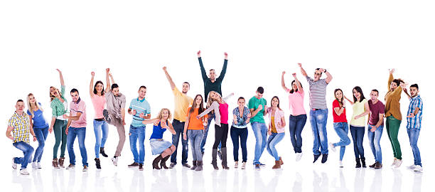 istock Large group of cheerful young people. 534721263