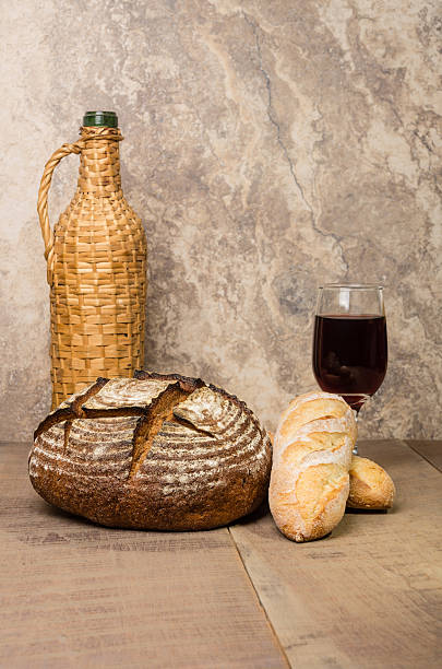 istock Loaf of fresh rye bread on a table 534722025