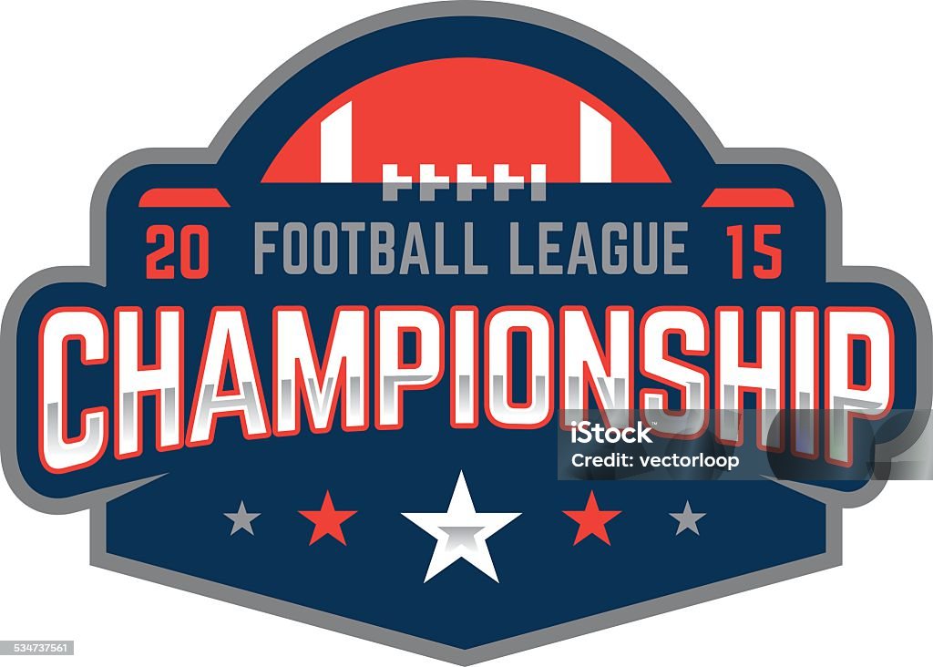 Football Championship-Logo - Lizenzfrei Amerikanischer Football Vektorgrafik