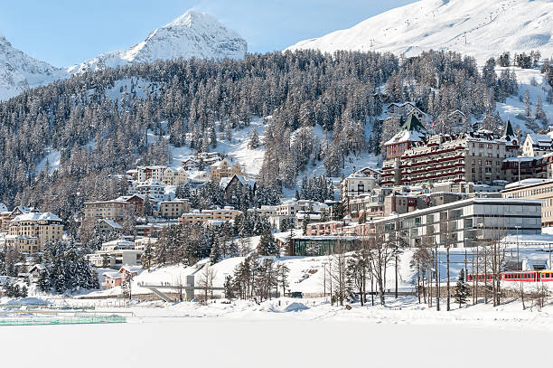 istock St. Moritz, Alps, Switzerland. Mountain ski resort with snow in 534739181