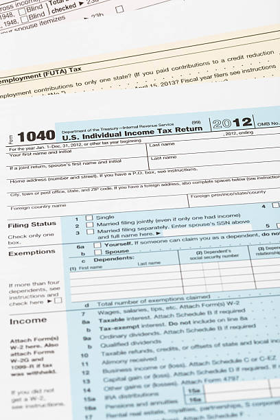 istock Tax form taxation concept 534739373