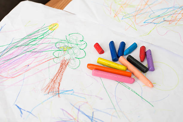 istock crayons on baby painting 534740879