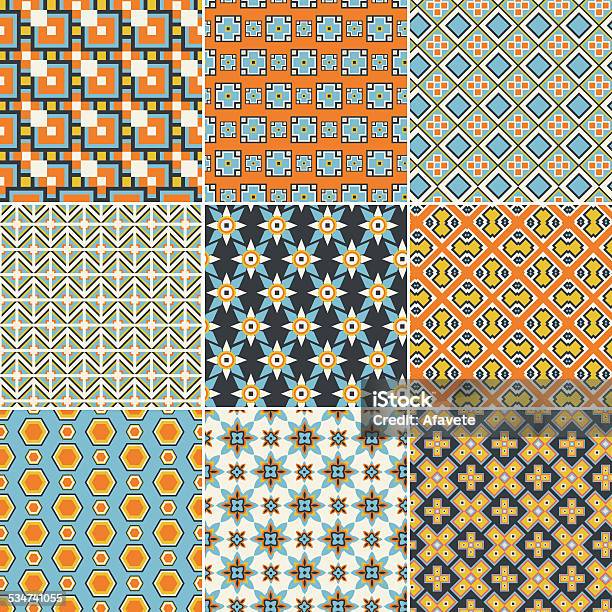 3 Pattern Set Pattern Set Stock Illustration - Download Image Now - 2015, Abstract ...