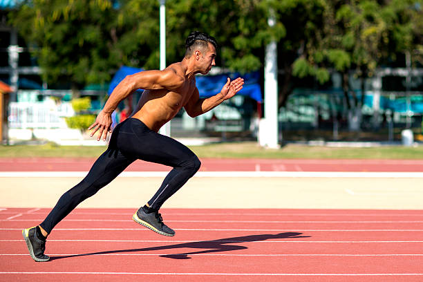 istock Young muscular man ready to start a track meet. 534746350