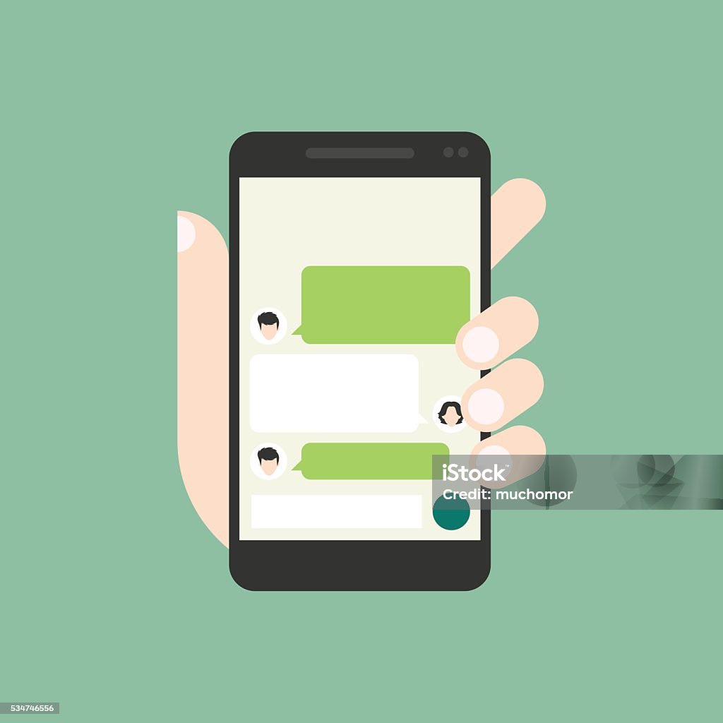 Communicator to chatting on mobile phone It can be used for a website, mobile application, presentation, corporate identity design, wherever you decide that you need is. The icon looks good in small size. It is easy to modify  Phone Message stock vector