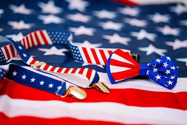 istock Suspenders and tie on flag 534746606