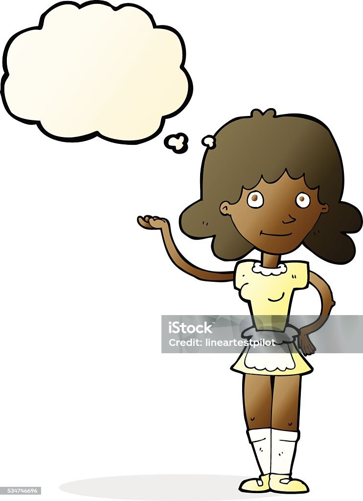 Cartoon Character With Thought Bubble Stock Illustration - Download Image  Now - Cartoon, Characters, Cheerful - iStock