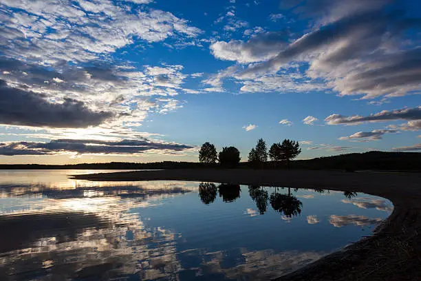 Landscape in evening light