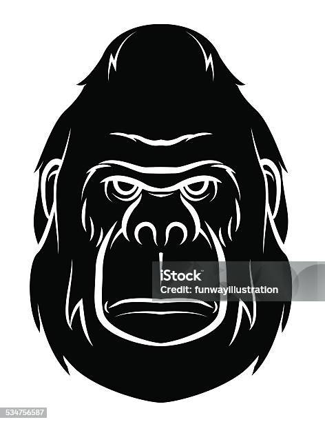 Gorilla Tattoo Stock Illustration - Download Image Now - Gorilla, Abstract, Animal