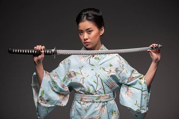 Japanese Woman With Katana Stock Photo - Download Image Now - 2015