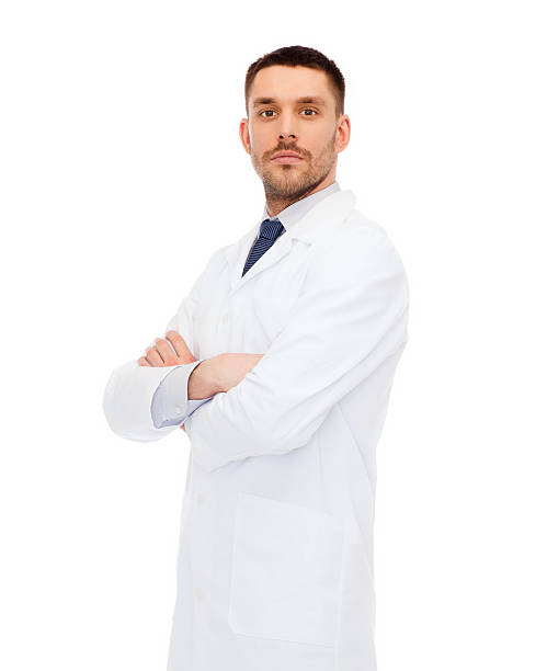 istock male doctor in white coat 534760413