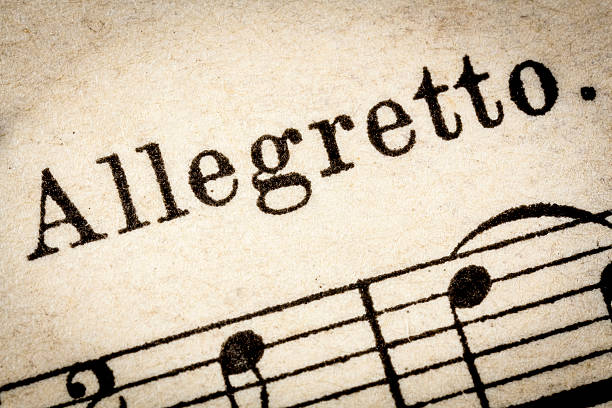 allegretto  - fast music tempo