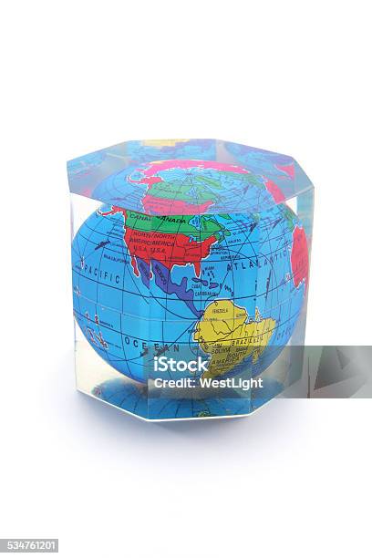 Globe Paperweight Stock Photo - Download Image Now - 2015, Cut Out, Glass - Material