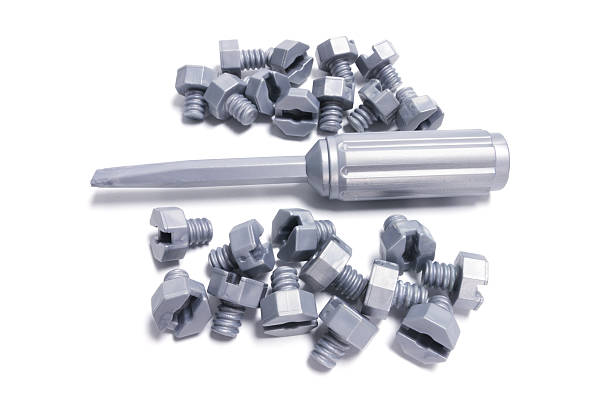 istock Toy Screwdriver with Nuts and Bolts 534762975