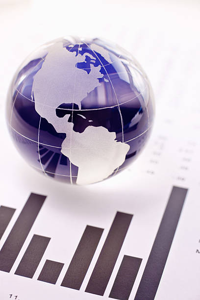 istock Crystal Globe On Stock Market Report 534763959