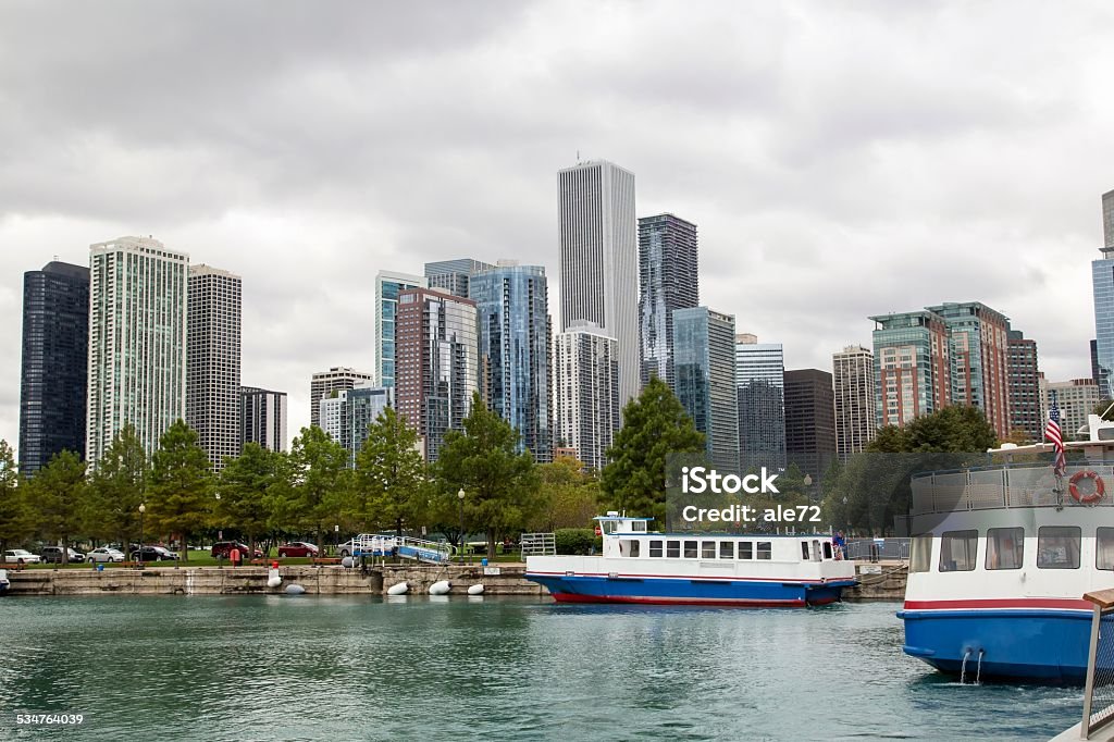 USA - Illinois - Chicago, skyline Chicago skyline panorama with skyscrapers and city skyline 2015 Stock Photo