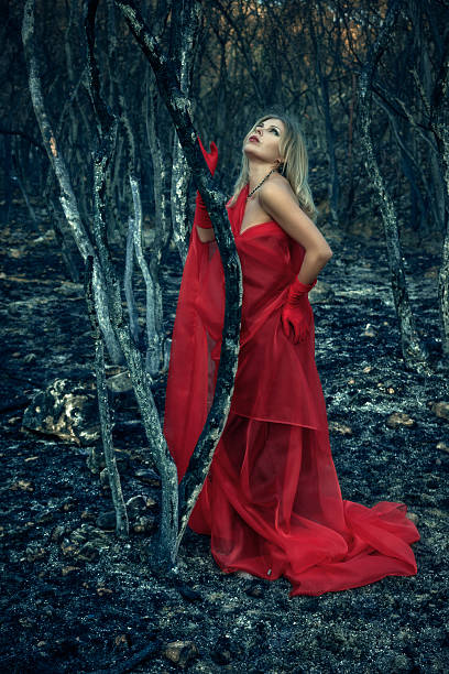istock Passionate woman in burnt forest 534764561