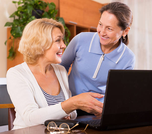 istock Senior ladies with laptop 534785829