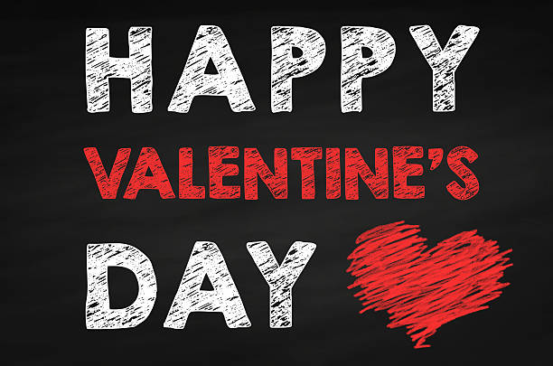 Happy Valentine's Day Chalkboard stock photo