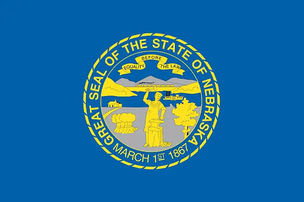 Vector illustration of Nebraska State Flag