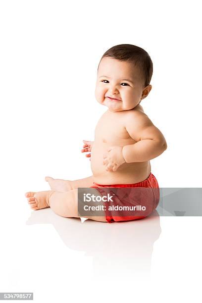 Baby Girl Smiling Stock Photo - Download Image Now - 6-11 Months, Babies Only, Baby - Human Age