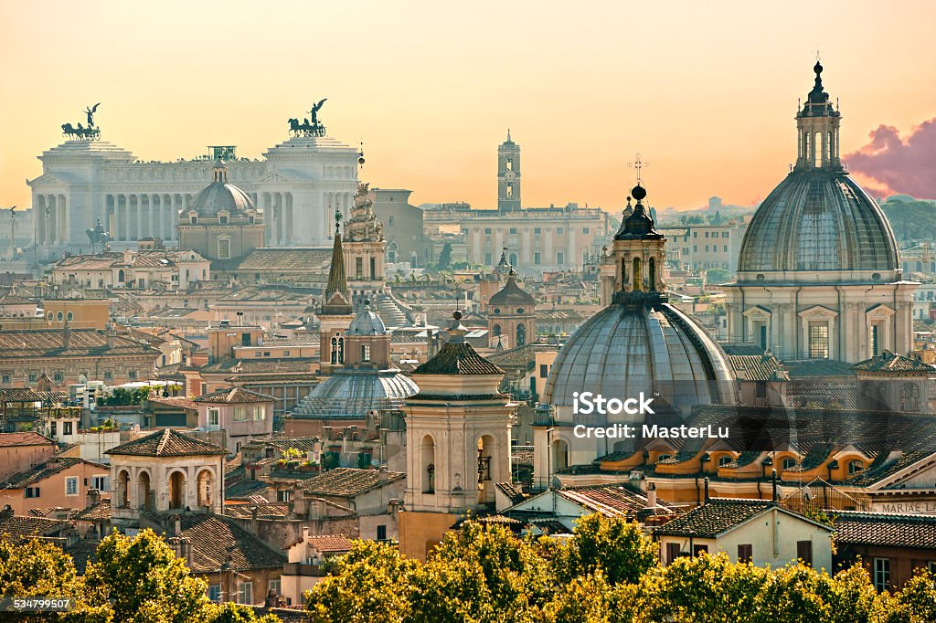 Rome, Italy. View of  Rome from Castel Sant'Angelo, Italy. Rome - Italy Stock Photo