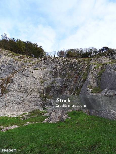 Limestone Rocks Steep Cliff Face At Cheddar Gorge Somerset England Stock Photo - Download Image Now