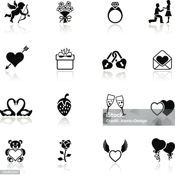 Valentines Day Icon Set Stock Illustration - Download Image Now - Cupid, Bow and Arrow, 2015