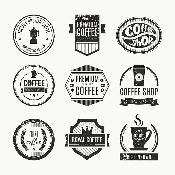 Vector illustration of Coffee Shop Logo Collection