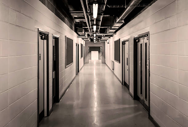 istock old hospital corridor black and white image 534803859