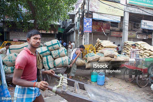 New Delhi Daily Life Stock Photo - Download Image Now - Adult, Blue-collar Worker, Capital Cities